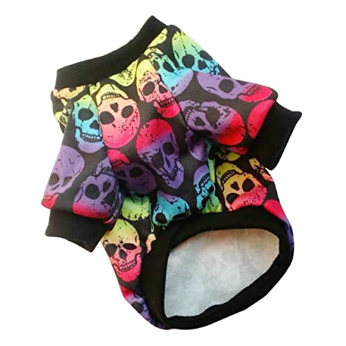 TOYANDONA 1 Stück Halloween Haustierkostüm Lustiger Hundepullover mit Schädel Design Bequem und Atmungsaktiv Outdoor Aktivitäten für Hundebesitzer von TOYANDONA