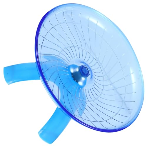 TOYANDONA 1 Stück Hamster UFO Laufrad Spiel Trainierender Hamster Untertassenrad Katzenrad Hamsterkäfig Haustier Rattenrad Saugspinner Maschine Tischplatte Babyauto Roue Plastik Blue von TOYANDONA