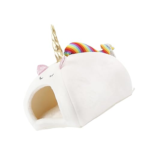 TOYANDONA 1 Stück Hamsternest Frettchen Welpe Hamsterspielzeug Käfig für Hamster Schweine hamsterbett Hamster käfig petbett hamsterkäfig pet Bed warmes Haustiernest tragbares Nest Stoff Weiß von TOYANDONA