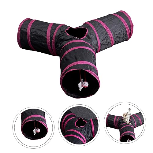 TOYANDONA 1 Stück Haustier Tunnel Katzenspielzeug Spieltunnel für kleine Haustiere Faltbarer katzentunnel Katzen Spieltunnel Katze spielt Tunnel PET-Röhrenspielzeug Polyester von TOYANDONA