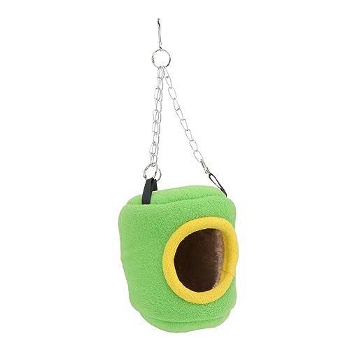 TOYANDONA 1 Stück Haustier Warmes Baumwollnest Papageiennest Vogel Papageien Vogelstreu Für Den Käfig Vogelnest Bett Und Klein Winterpapageienhütte Haustierbedarf Kurzer Plüsch Green von TOYANDONA