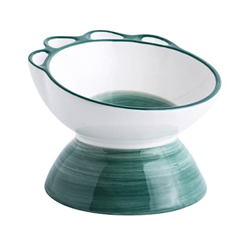 TOYANDONA 1 Stück Haustiernapf Katzennapf Hund erhöhte Futternäpfe für Katzen Katzennäpfe selbst pet Water Bowl pet Bowl cat Bowls Haustiere Katzenfutter Futternapf für Katzen Keramik Green von TOYANDONA