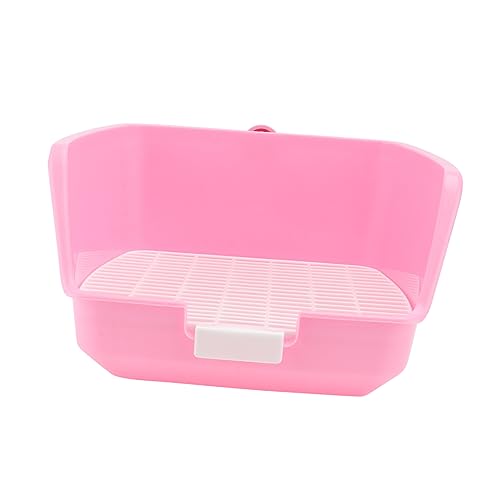 TOYANDONA Kaninchen Pipibecken Aus Kunststoff Kleine Haustier Toilette rutschfest Abnehmbar Für Kaninchen Und Kleintiere von TOYANDONA