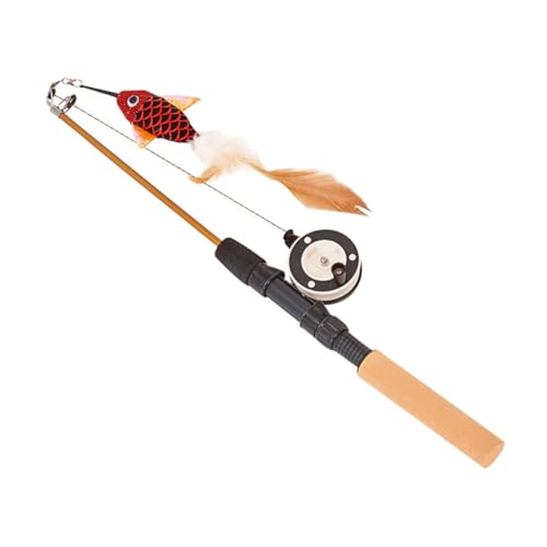 TOYANDONA 1 Stück Katzenangel mit Einziehbarem Design Interaktiver Federstab für Katzen für Jagd und Training Langlebig und Rutschfester Fischform Zufällige Farbe TOYANDONA 1 Stück Katzenangel mit Einziehbarem Design Interaktiver Federstab für Katzen für Jagd und Training Langlebig und Rutschfester Fischform Zufällige Farbe von TOYANDONA