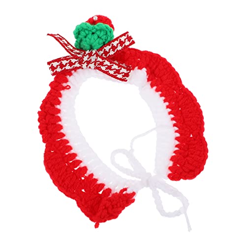 TOYANDONA 1 Stück Katzenhalsband Bequem Weihnachten Haustierhalsband Haustiername Kleine Hunde Strickhalsband Für Welpen Stilvoll Blau Hochzeit Für Süße von TOYANDONA