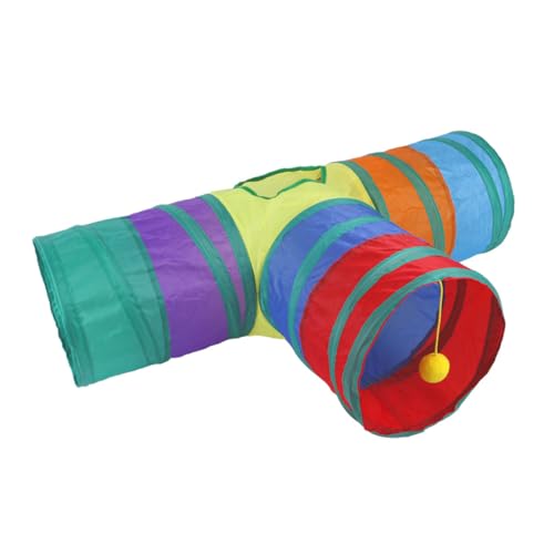 TOYANDONA 1 Stück Katzenrassel Aus Papier Tunnel Kräuseln Groß Drinnen Für Zelt Anregend Katzentunnel Haustier-Katzen-Tunnel Katzenspieltunnel Polyester Baumwolle Colorful von TOYANDONA