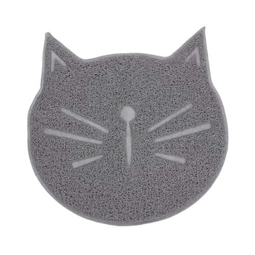 TOYANDONA 1 Stück Katzenstreu Matte Form Wurf Abfallschrankmatte Wehe Katzenteppich Selbst Katzenstreu Fangmatte Pad Katzenklo-Matte Haustier -fänger Fangen PVC Grau von TOYANDONA