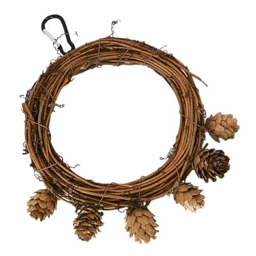 TOYANDONA 1 Stück Papagei Vine Swing Haustiervogelschwung Wellensittich Vogel Papagei Schaukel Für Vögel Zum Aufhängen Hängend Lärche von TOYANDONA