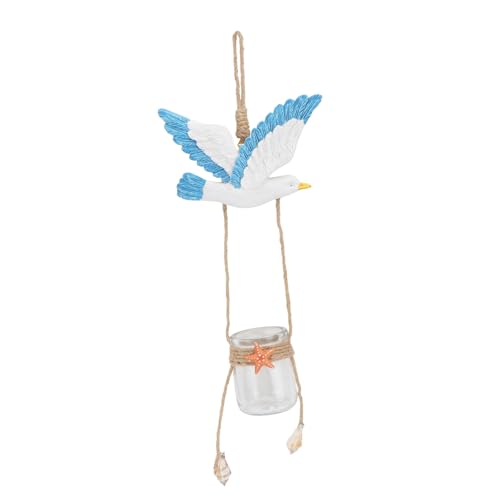 TOYANDONA 1 Stück Wandvase aus Glas bürodeko büro Dekoration blumengesteck Wand polsterung pflanzkuebel Blaue Wohnaccessoires drinnen Fälschung Zimmerblumenpflanzer Home Ornament Harz Blue von TOYANDONA