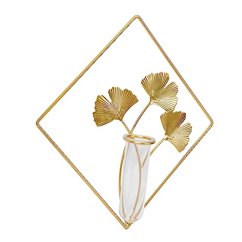 TOYANDONA 1 Stück hydroponische Vase Rahmenvase Kernstück Wohnzimmerdekor für büro Dekoration hochzeitsdeko hochzeitsdeco Wohnzimmer Wanddekoration wandvase Eisen Golden von TOYANDONA