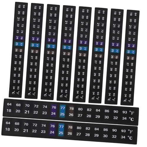 TOYANDONA 10 Stück Aquarium Thermometer Aufkleber Flüssigkristall Temperaturanzeigen für Fischtanks Einfach Anzubringen und Batteriefrei für Wasserüberwachung TOYANDONA 10 Stück Aquarium Thermometer Aufkleber Flüssigkristall Temperaturanzeigen für Fischtanks Einfach Anzubringen und Batteriefrei für Wasserüberwachung von TOYANDONA