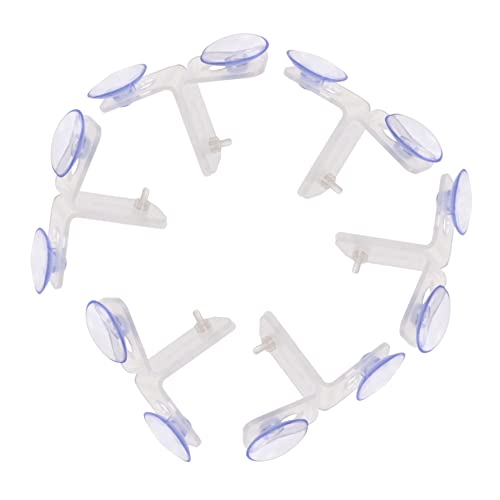 TOYANDONA 10 Stück Aquarium Trennwand Clips mit Saugnäpfen Isolationshalterung für Aquarien Installieren zur Befestigung von Glasscheiben und Zubehör von TOYANDONA