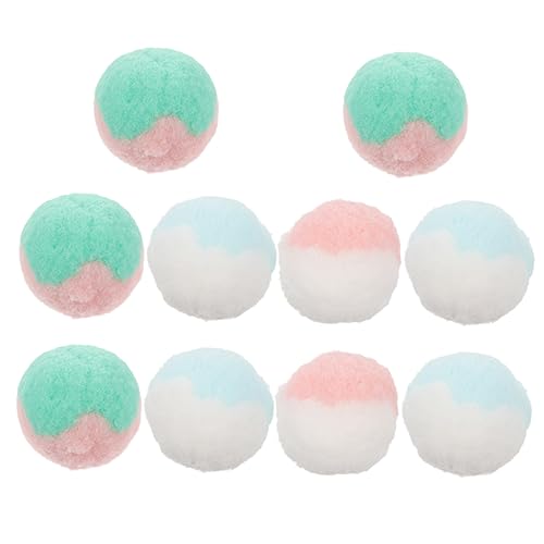 TOYANDONA 10 Stück Katze Plüschtierball Katzenspielzeug mit beweglichem Ball Kätzchen katzenspielzeug kratzen katzenpflege Katzen zubehör Katzen-Teaser Haustierbedarf von TOYANDONA