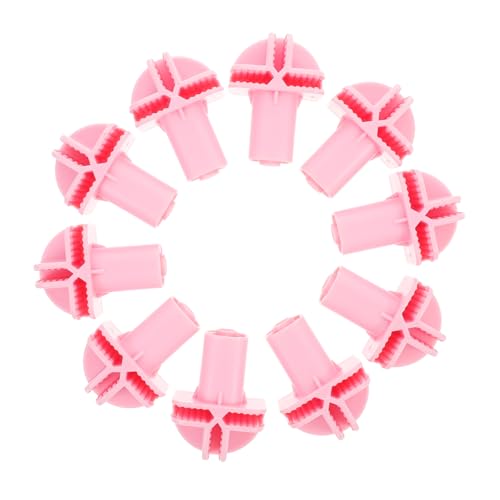 TOYANDONA 10 Stück Rosa Kunststoff Lenkrollen Anschlüsse Ersatz Lenkrollen Teile Abs Kleine Rollen Anschlüsse Katzenkäfig Lenkrollen Teile von TOYANDONA