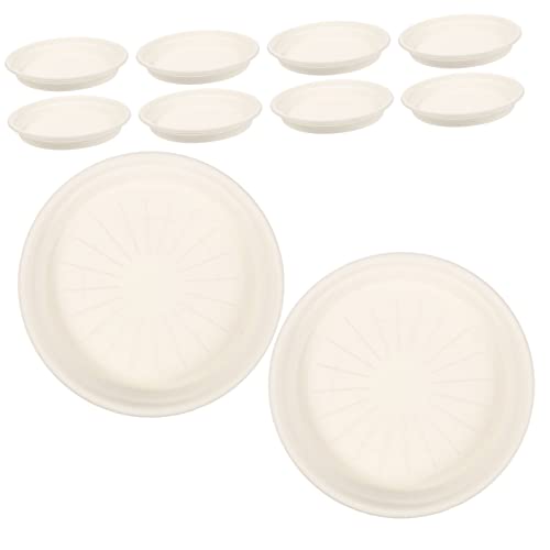 TOYANDONA 10 Stück Runder Pflanzuntersetzer Robuste Kunststoff Blumentopf Untersetzer für Drinnen und Draußen Wasserfest für Blumentöpfe und Pflanzenpflege von TOYANDONA