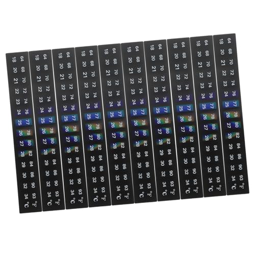 TOYANDONA 10 Stück Teiliges Aquarium Thermometer Sticker Selbstklebend Farbwechsel Temperaturanzeige für Fischbecken Wassertemperatur Sensor Aquariumstreifen Kompakt TOYANDONA 10 Stück Teiliges Aquarium Thermometer Sticker Selbstklebend Farbwechsel Temperaturanzeige für Fischbecken Wassertemperatur Sensor Aquariumstreifen Kompakt von TOYANDONA