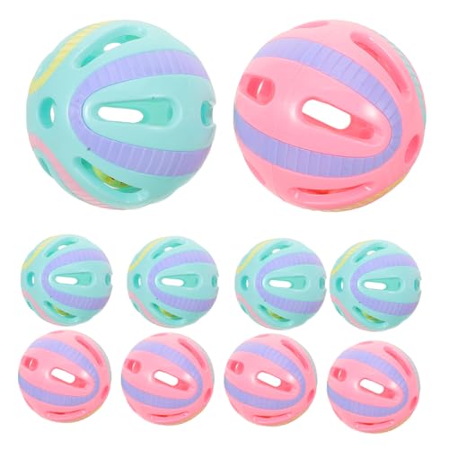 TOYANDONA 10 Stück Teiliges Katzenspielzeug mit Glockenklingelnden Kunststoffbällen Interaktive Spielbälle für Katzen und Kätzchen Robust und Fördert Bewegung für Indoor-Unterhaltung und TOYANDONA 10 Stück Teiliges Katzenspielzeug mit Glockenklingelnden Kunststoffbällen Interaktive Spielbälle für Katzen und Kätzchen Robust und Fördert Bewegung für Indoor-Unterhaltung und von TOYANDONA
