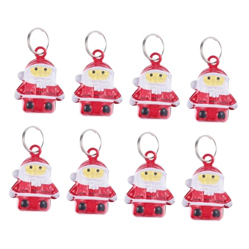 TOYANDONA 10 Stück Teiliges Weihnachtsglocken mit Santa Claus Design Kleine Pet Necklace Glöckchen aus Eisen DIY Zubehör für Haustier Halsring Farbig Beschichtet Klangvoll und Leicht von TOYANDONA