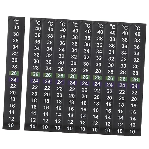 TOYANDONA 10 Stück Temperaturaufkleber Thermometer Streifen Aquarium digital Temperaturmessgeräte für Fischtanks Papier TOYANDONA 10 Stück Temperaturaufkleber Thermometer Streifen Aquarium digital Temperaturmessgeräte für Fischtanks Papier von TOYANDONA