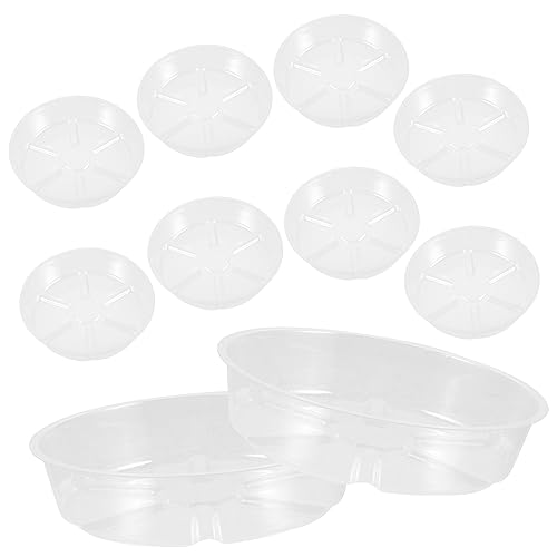 TOYANDONA 10 Stück Transparente Pflanzenschalen Blumentopfuntersetzer für Drinnen und Draußen Resistent gegen Sonnenlicht und Alterung für Pflanzenpflege und Sauberkeit TOYANDONA 10 Stück Transparente Pflanzenschalen Blumentopfuntersetzer für Drinnen und Draußen Resistent gegen Sonnenlicht und Alterung für Pflanzenpflege und Sauberkeit von TOYANDONA