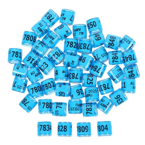 TOYANDONA 100 Stück Taube Fußkettchen Taubenbeinringe Wachtelbänder Geflügelidentifikationsbänder Ringe Geflügel-Kennzeichnungsbänder Vogelbeinring Aluminium-Kunststoff Sky-Blue TOYANDONA 100 Stück Taube Fußkettchen Taubenbeinringe Wachtelbänder Geflügelidentifikationsbänder Ringe Geflügel-Kennzeichnungsbänder Vogelbeinring Aluminium-Kunststoff Sky-Blue von TOYANDONA