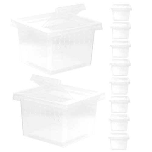 TOYANDONA 10stücke Reptil Zucht Box Kunststoff Fütterung Box Bearded Dragon Feeder Komfortables Design Leicht Zu Reinigen von TOYANDONA
