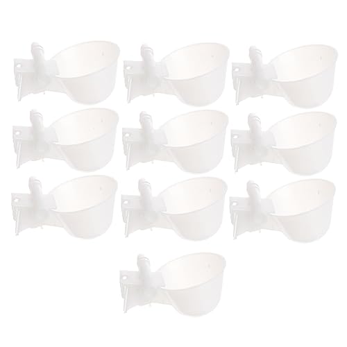 TOYANDONA 10Stücke Vogel Futter und Wasserschalen Automatischer Trinkspender für Tauben und Andere Langlebige Kunststoffschalen für Fütterung und Wasseraufnahme von TOYANDONA