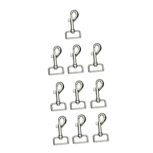 TOYANDONA 10Stücke Zinklegierungs Karabinerhaken für Haustier Schnappverschlüsse mit Drehgelenk für Hundehalsbänder und Schlüsselanhänger Clips von TOYANDONA