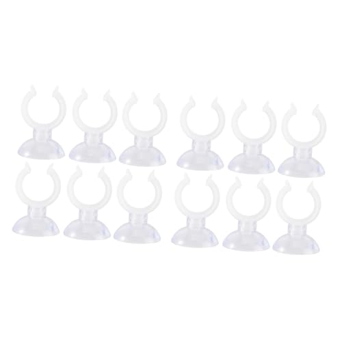 TOYANDONA 12 Stck Teiliges Aquarium Rohrclip Transparente Wasserhalter mit Saugnäpfen Schlauchhalter für Fischbecken und Teichpumpe Einfache Langlebig und Platzsparend von TOYANDONA