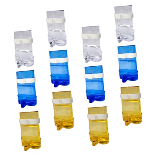TOYANDONA 12 Stück Futterstelle für Papageien drinnen Vogelfütterer Kapazität Trinken vogelfutterspender vogelfutterhäuschen Futterautomat für Vögel Trinkflasche für Vogelkäfig Plastik Blue von TOYANDONA