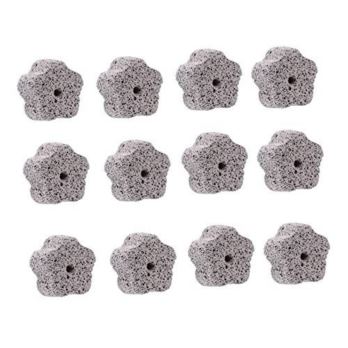 TOYANDONA 12 Stück Hamsterpfotenstein Zähne Nagetier Hasenspielzeug Kaninchen Groß Kauen Für Haustierratten Schleifen Chinchilla Klein Tierischer Molarenstein Light Grey Mineralien von TOYANDONA