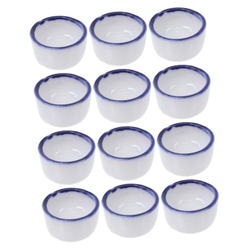 TOYANDONA 12Stücke Keramik Wasserschalen Für Kleine Reptilien Mini Wasserspender Für Terrarium Und Spinnengehege Zubehör Für Reptilienbecken Und Springspinnen von TOYANDONA