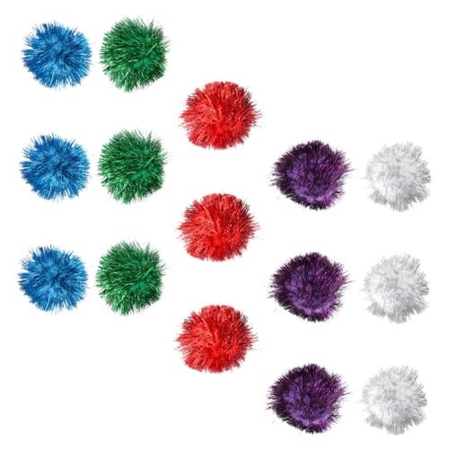 TOYANDONA 15stücke Katzen Spielbälle Interaktives Spielzeug Für Kätzchen Mit Glitzer Katze Teaser Fördert Aktivität Spielverhalten Stressabbau Gesundheitsförderung von TOYANDONA