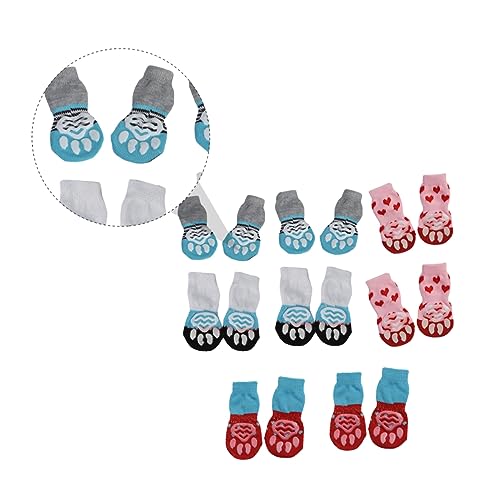 TOYANDONA 16Stücke Haustiersocken für Katzen Baumwollsocken rutschfest für Winter mit Elastischem Munddesign Pfotenschutz TOYANDONA 16Stücke Haustiersocken für Katzen Baumwollsocken rutschfest für Winter mit Elastischem Munddesign Pfotenschutz von TOYANDONA