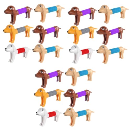 TOYANDONA 18 STK Stressabbauendes Hundespielzeug Spielzeuge Spielzeug zur Linderung von Ermüdung wiederverwendbares dehnbares Spielzeug Pop-Tube-Spielzeug Stressabbauer Kordelzug Plastik von TOYANDONA