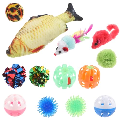 TOYANDONA 1Satz Cat Teaser Toy Fun Mouse Shaped Cat Playthings for Kittens Engaging Household Play Toys to Soothe Teething and Promote Healthy Exercise von TOYANDONA