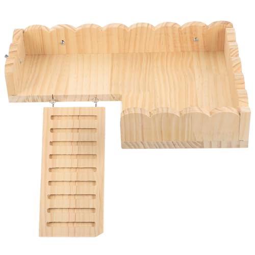 TOYANDONA Holz-hamsterplattform Mit Leiter Für Kleine Haustiere Käfigzubehör Aus Hochwertigem Material Installieren Natürliche Atmosphäre Für Hamster Und Meerschweinchen TOYANDONA Holz-hamsterplattform Mit Leiter Für Kleine Haustiere Käfigzubehör Aus Hochwertigem Material Installieren Natürliche Atmosphäre Für Hamster Und Meerschweinchen von TOYANDONA