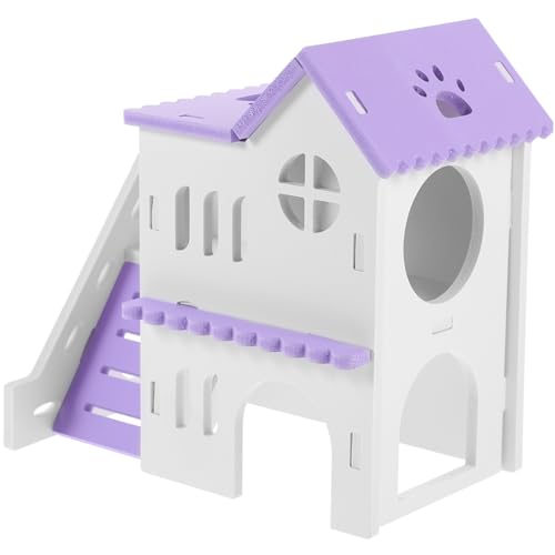 TOYANDONA 1Satz Hamsterhaus mit Rampe Versteck für Kleintiere Mehrkammer Hüttenlebensraum und Langlebig für Hamster und Meerschweinchen Sicheres und Gemütliches von TOYANDONA