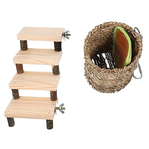 TOYANDONA 1Satz Holzleiterspielzeug für Kleintiere Kletterbett und Schlafnest für Hamster Meerschweinchen und Chinchillas Warmes und Sicheres Versteck für Winter von TOYANDONA