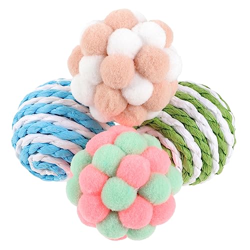 TOYANDONA Interaktive Katzen-spielbälle Katzenspielzeug Zur Krallenpflege Für Katzen Und Kätzchen Mit Katzenminze-füllung Sicher Und Langlebig TOYANDONA Interaktive Katzen-spielbälle Katzenspielzeug Zur Krallenpflege Für Katzen Und Kätzchen Mit Katzenminze-füllung Sicher Und Langlebig von TOYANDONA