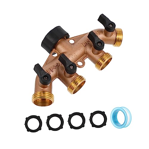 TOYANDONA 1Satz Messing Schlauchwasserteiler Hochdruck Garten Schlauchadapter mit Einstellbaren Ventilen für Bewässerungssysteme Rostfrei und Langlebig TOYANDONA 1Satz Messing Schlauchwasserteiler Hochdruck Garten Schlauchadapter mit Einstellbaren Ventilen für Bewässerungssysteme Rostfrei und Langlebig von TOYANDONA