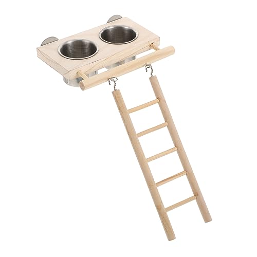 TOYANDONA 1Satz Vogel Fütterungsschale mit Kletterleiter Praktischer Futter und Wasserspender für Reinigen Lagern für Gesunde Vogelernährung im Käfig TOYANDONA 1Satz Vogel Fütterungsschale mit Kletterleiter Praktischer Futter und Wasserspender für Reinigen Lagern für Gesunde Vogelernährung im Käfig von TOYANDONA