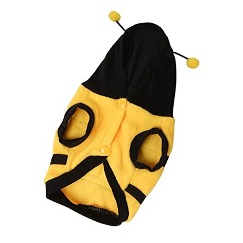 TOYANDONA 1Stück Halloween Biene Haustier Kostüm Lustiger Hoodie Für Welpen Niedliche Bienen Verkleidung Für Kleine Haustierzubehör Outfit Für Halloween von TOYANDONA