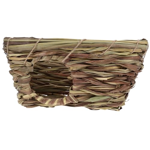 TOYANDONA 1Stück Handgewebtes Schilfgras Nest für Haustiere Komfortables und Sicheres Schlafzubehör für Meerschweinchen und Hamster für Innen und Außendekoration von TOYANDONA