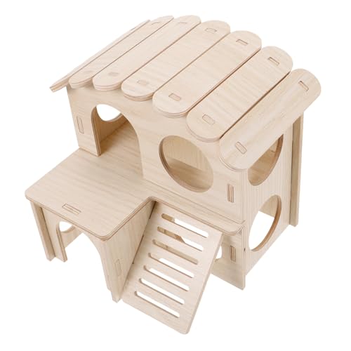 TOYANDONA 1Stück Haustier Hamsterhaus aus Umweltfreundliches Nest mit Kreativem Lochfensterdesign für Hamster und Kleine Bietet Sicheren Rückzugsort und Spielplatz Schützt von TOYANDONA