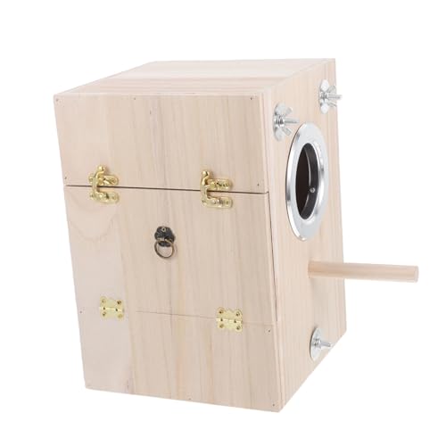 TOYANDONA 1Stück Holz Vogelhaus Nistkasten für Kleine für Kanarienvögel Papageien und Wildvögel zur Beobachtung und Zucht Langlebig und Sicher TOYANDONA 1Stück Holz Vogelhaus Nistkasten für Kleine für Kanarienvögel Papageien und Wildvögel zur Beobachtung und Zucht Langlebig und Sicher von TOYANDONA