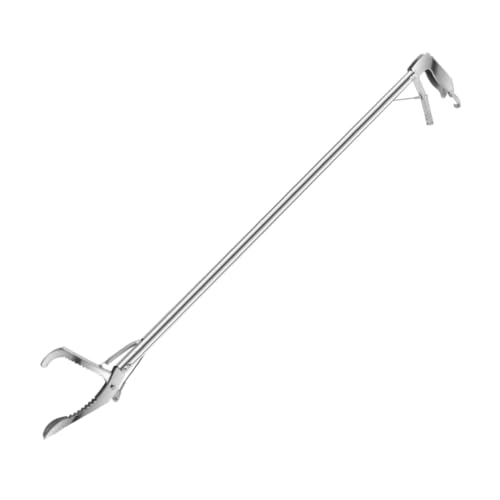 TOYANDONA Selbstsichernde Schlangenfaenger Schlangenhaken Aus Haken Mit Langem Griff Zange Fuer Schlangen Silber Schlangenfangwerkzeug von TOYANDONA