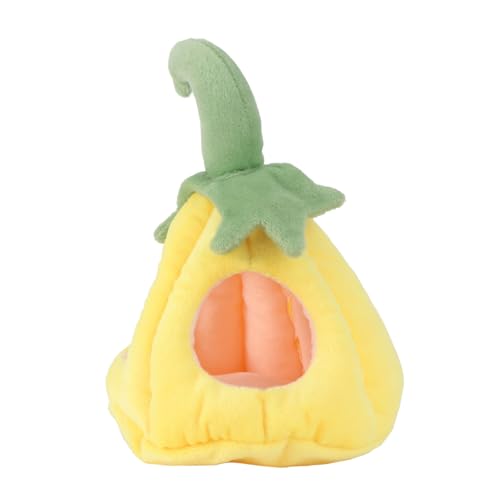 TOYANDONA 1Stück Waschbares Plüsch Hamster Nest Kuscheliges Schlafkissen für Kleine Haustiere für Hamster und Mäuse Gelb Sicher und Bequem von TOYANDONA