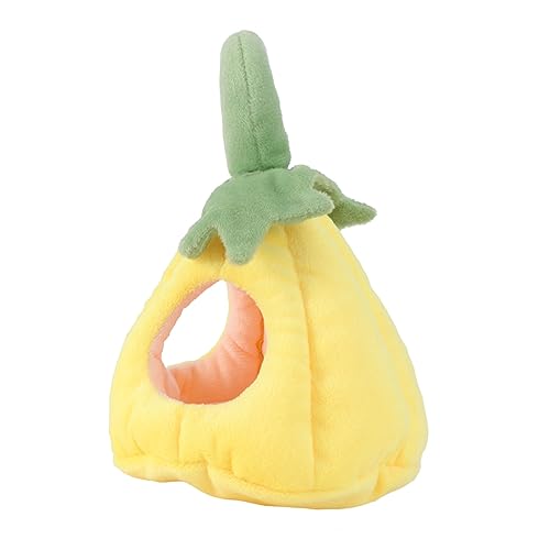 TOYANDONA 1Stück Waschbares Plüsch Hamster Nest Tragbares Haustierbett für Kleine Gemütliche Schlafunterlage für Hamster Mäuse und Zwerghamster Gelb von TOYANDONA