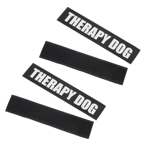 TOYANDONA 2 Paare Hundegeschirr Aufnäher Reflektierende Patches für Hundegeschirr Strapazierfähige PU Materialien bei Nacht für Haustiergeschirr von TOYANDONA